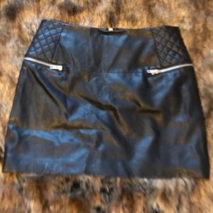 Faux leather skirt